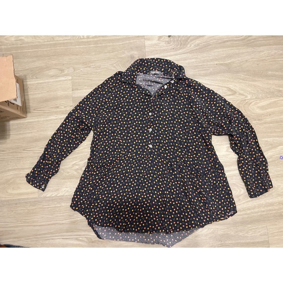 Alembika Button Top Fruit Print Asymmetric Hem Size 4 US 12 14‎ Lagenlook - Picture 9 of 13